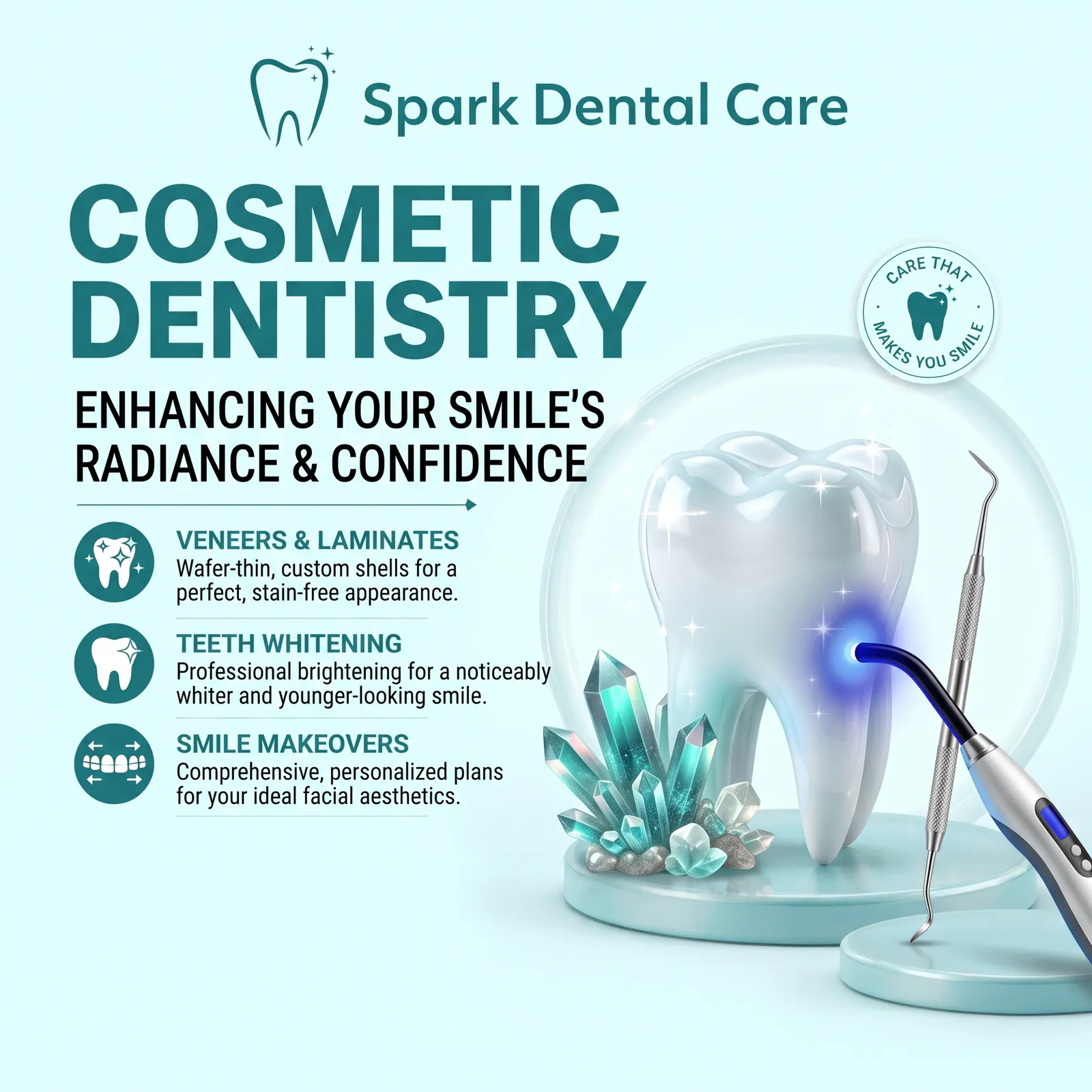 Cosmetic dentistry treatment at Spark Dental Care, Sithalapakkam
